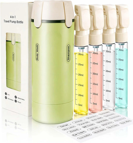 4-in-1 Travel Dispenser Bottle